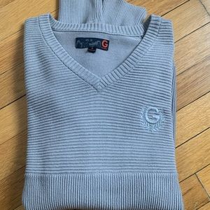 G by Guess Men’s V-Neck Sweater in Gray